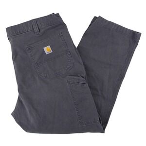 Carhartt Men's Relaxed Fit Straight‎ Rigby Dungaree Pants 42x32 Gray Workwear